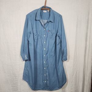 LEVIS sz 3X Chambray Dress Cotton Long Sleeve Button Front Western Casual Rodeo